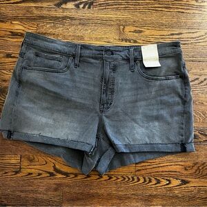 Madewell Jean Shorts Women's Size 20W High-Rise Denim Black Cotton
